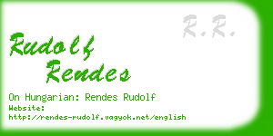 rudolf rendes business card